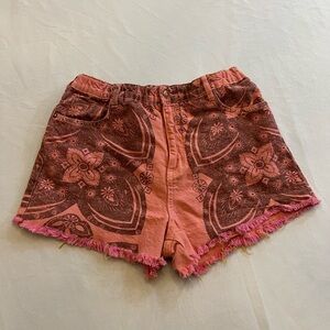ANTHROPOLOGIE PILCRO Women’s Abstract Floral Cut Off Shorts, Medium.